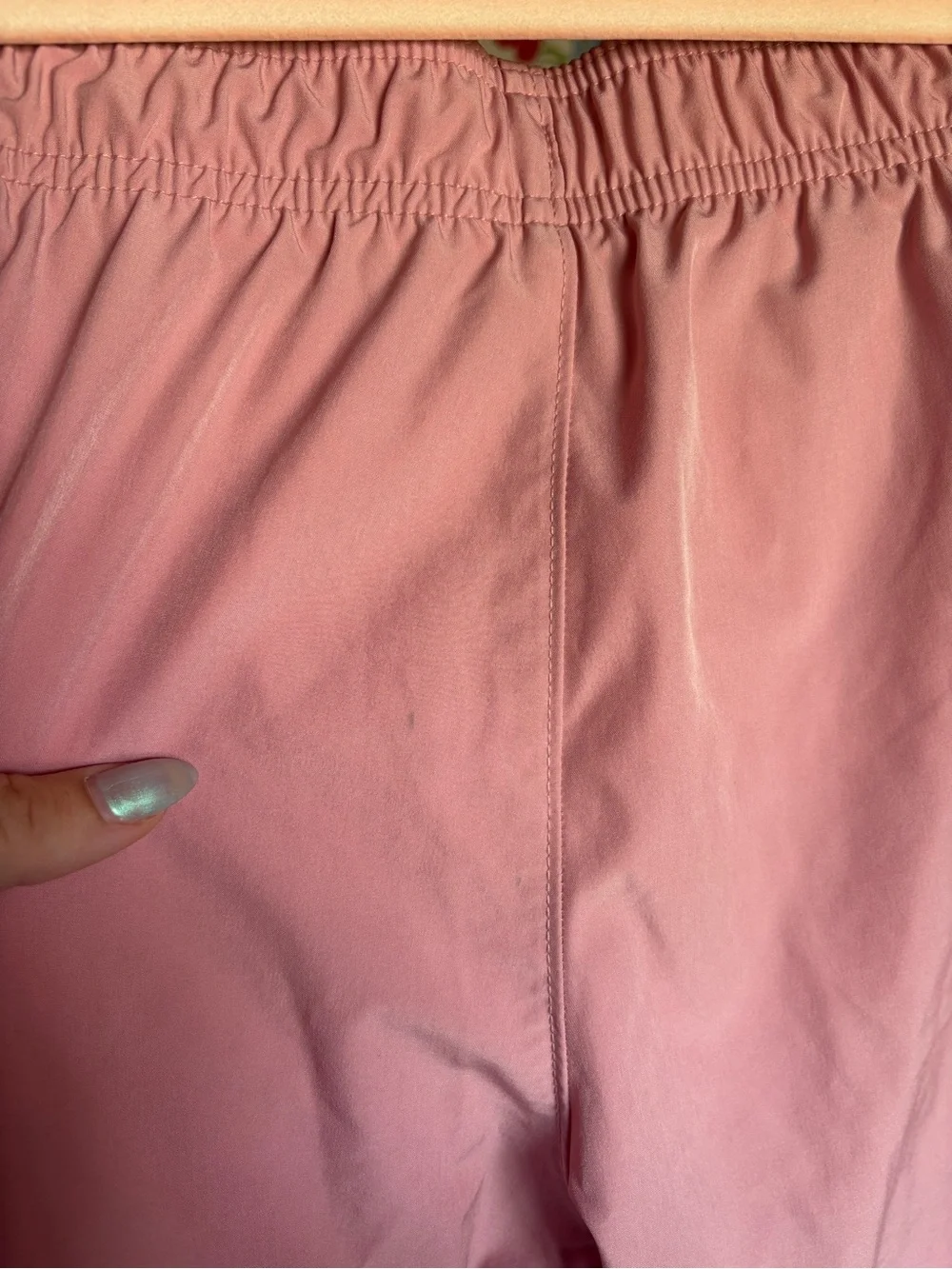 hollister dusty salmon pink lined swim trunks men’s xs coastal beach shorts euc